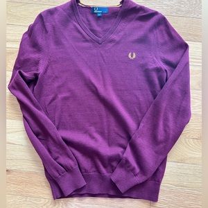 Fred Perry wool blend v-neck sweater